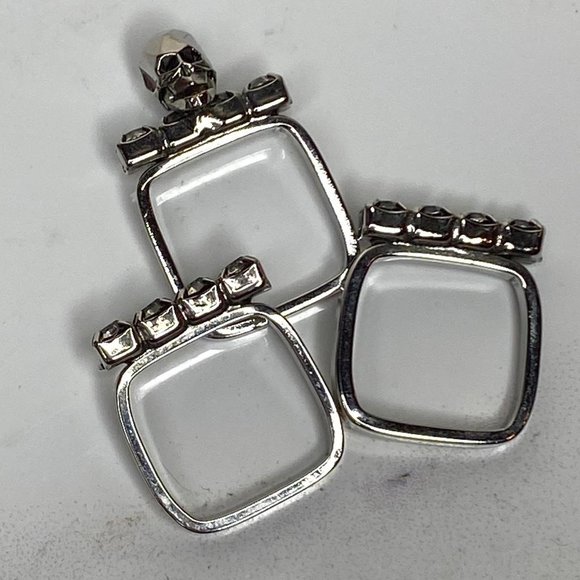 Joomi Lim 3D Skull Silver-Plated Stackable Swarovski Crystal 3 Ring Set Sz 5.5 - Picture 2 of 11